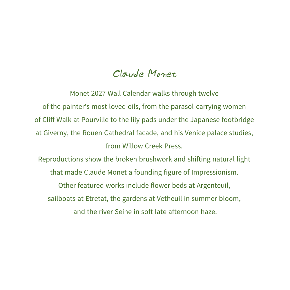 2027년 캘린더 Monet 상세 이미지 3