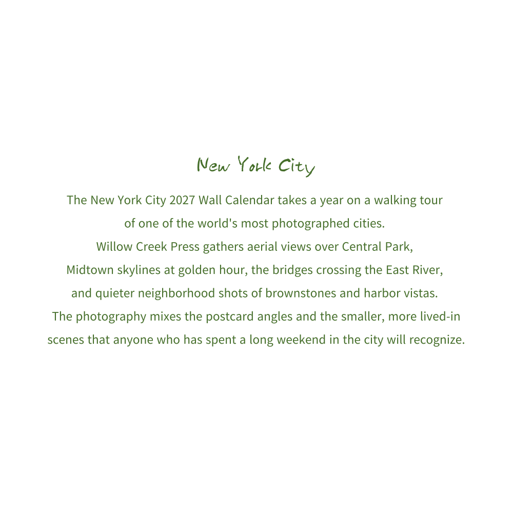 2027년 캘린더 NewYork 상세 이미지 3