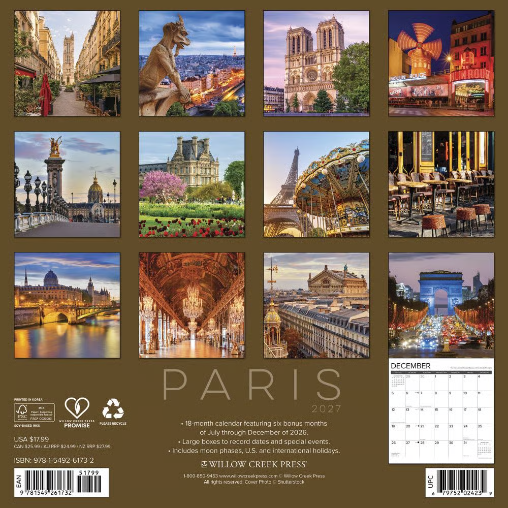 2027년 캘린더 Paris 상세 이미지 5