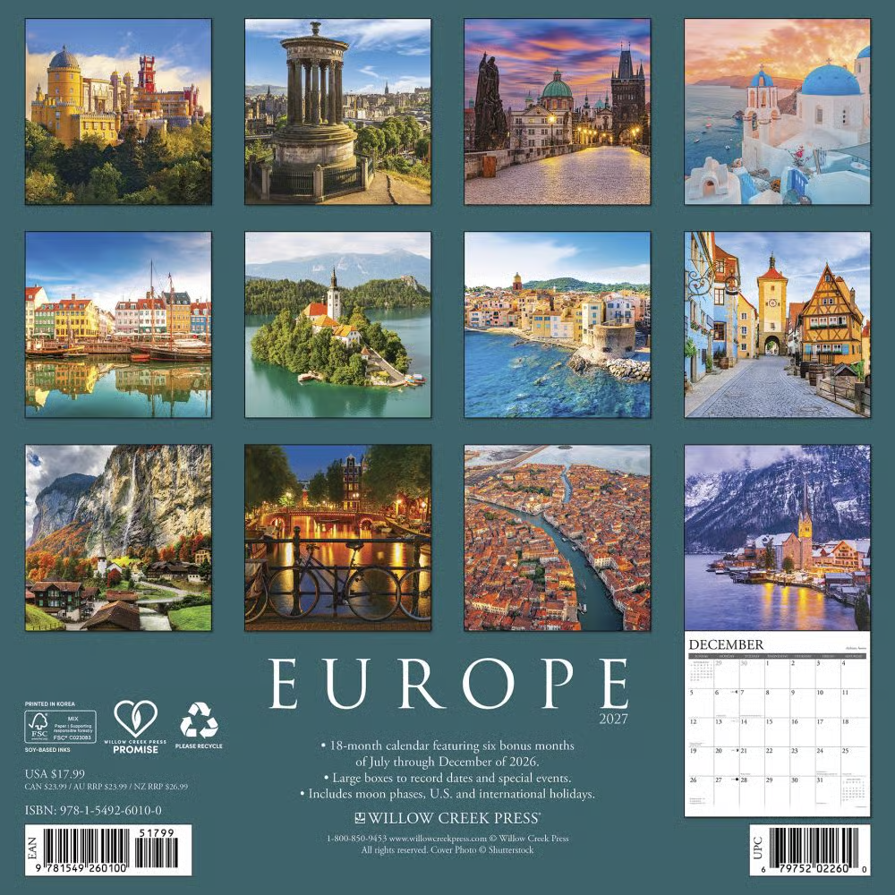 2027년 캘린더 Europe 상세 이미지 5