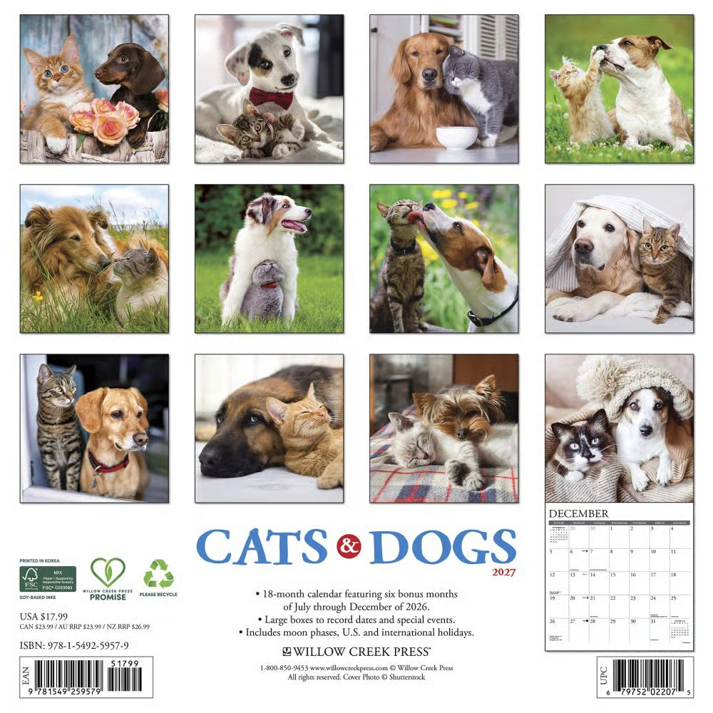 2027년 캘린더 Cats & Dogs 상세 이미지 5