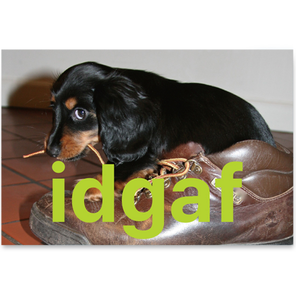 IDGAF - 45 x 30 Poster 상세 이미지 1