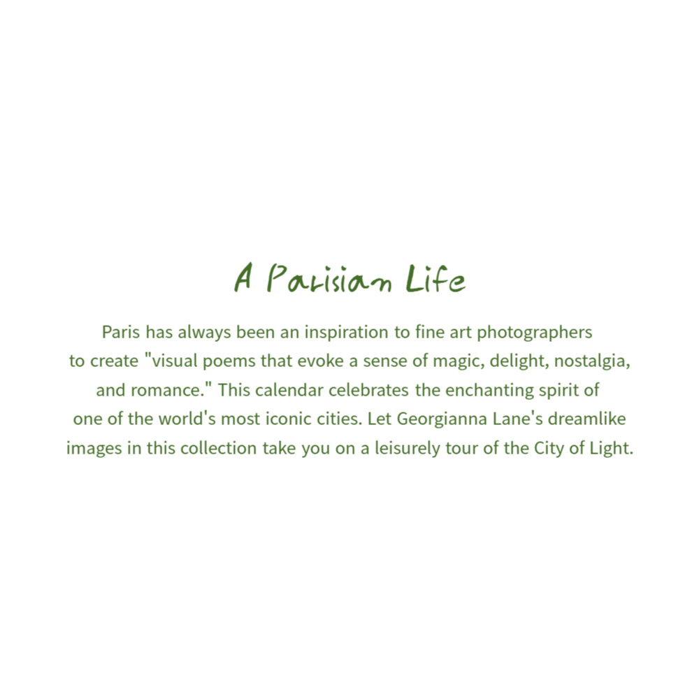 2027년 캘린더 A Parisian Life 상세 이미지 3