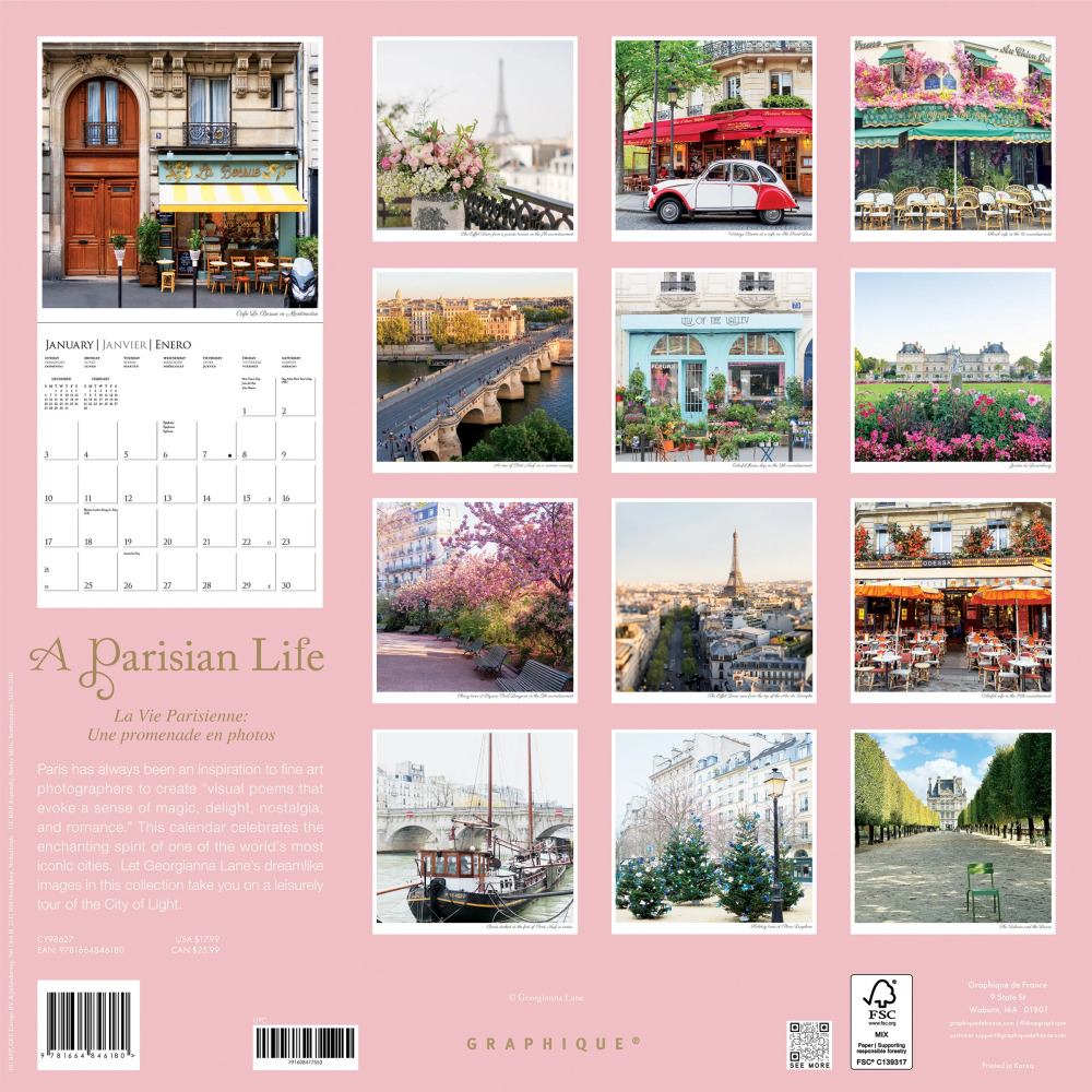2027년 캘린더 A Parisian Life 상세 이미지 4