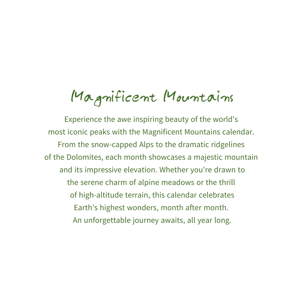 2027년 캘린더 Magnificent Mountains 상세 이미지 2