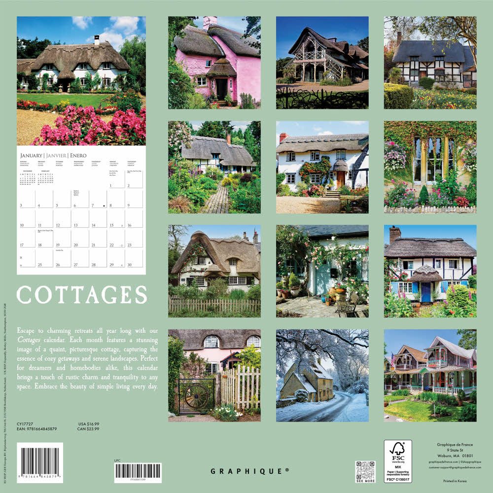 2027년 캘린더 Cottages 상세 이미지 4