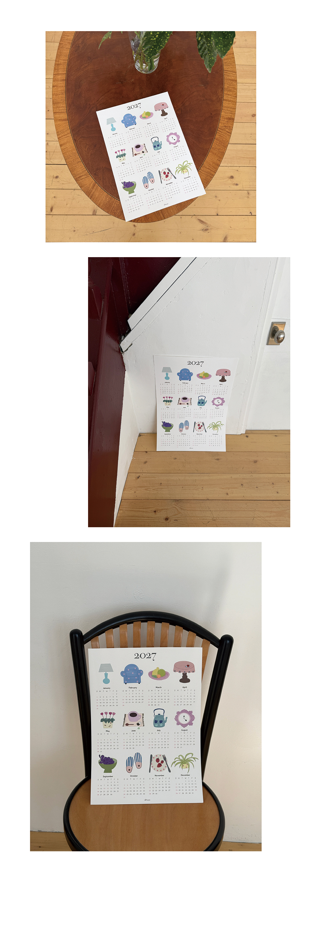 위시룸 2027년 벽 달력 연력 포스터 (my mini room) 상세 이미지 2
