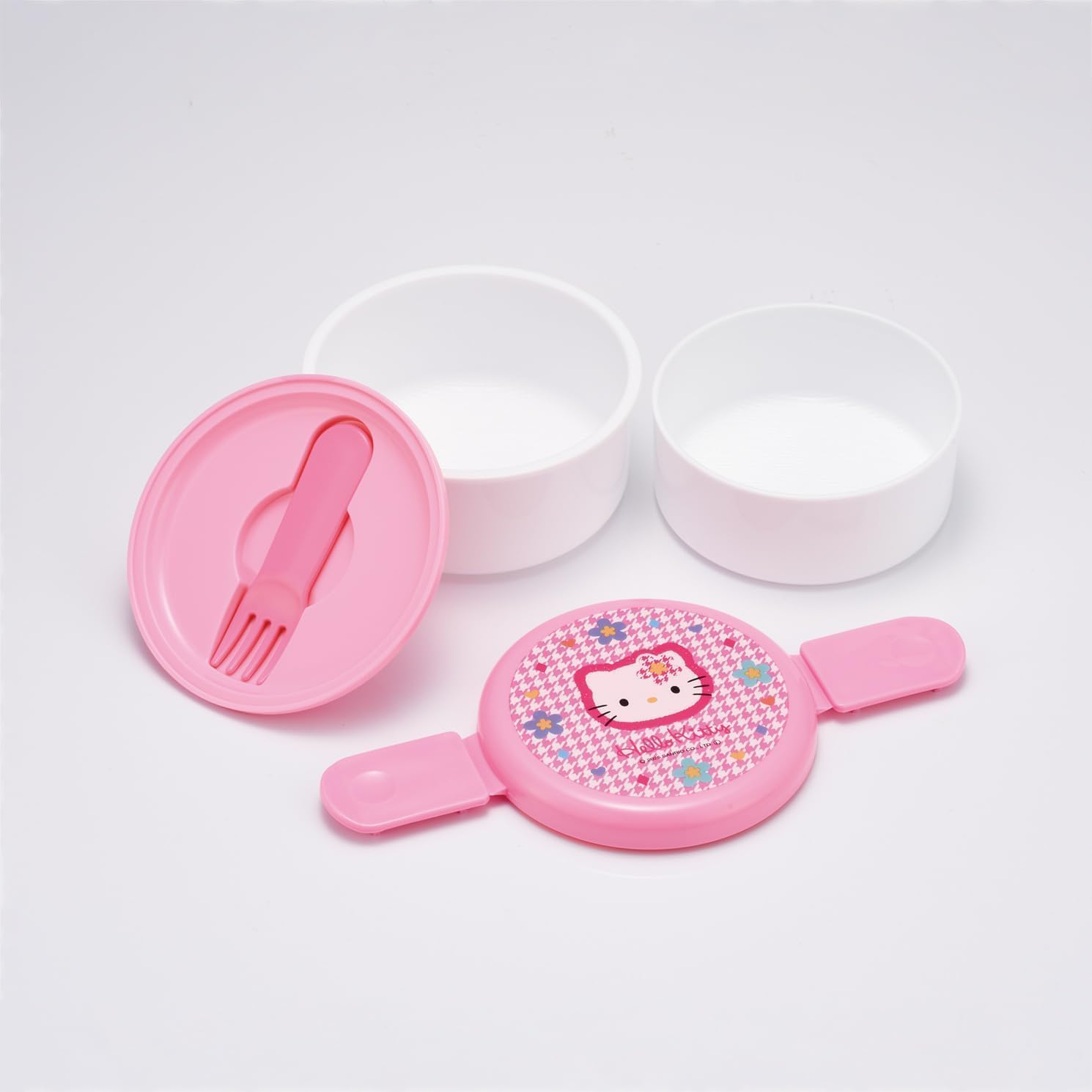 스케이터 Skater 헬로키티 원형 2단 도시락통 런치박스 500ml 상세 이미지 3
