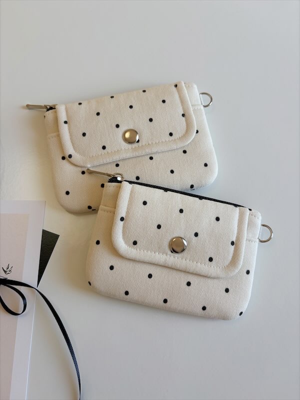 [handmade]크림 도트 카드지갑 Cream dot card wallet 상세 이미지 2