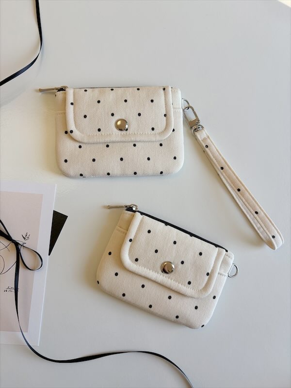 [handmade]크림 도트 카드지갑 Cream dot card wallet 상세 이미지 4