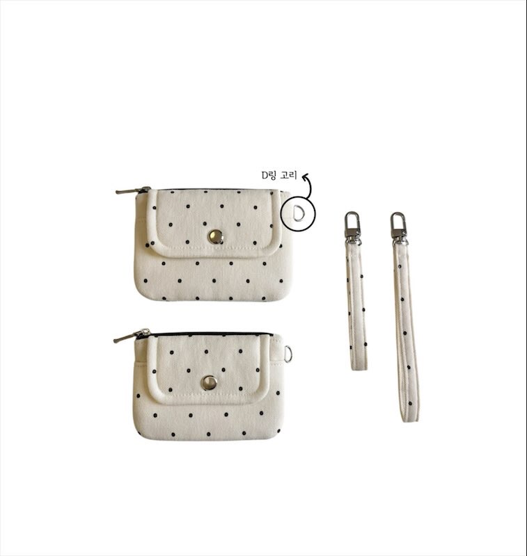 [handmade]크림 도트 카드지갑 Cream dot card wallet 상세 이미지 6