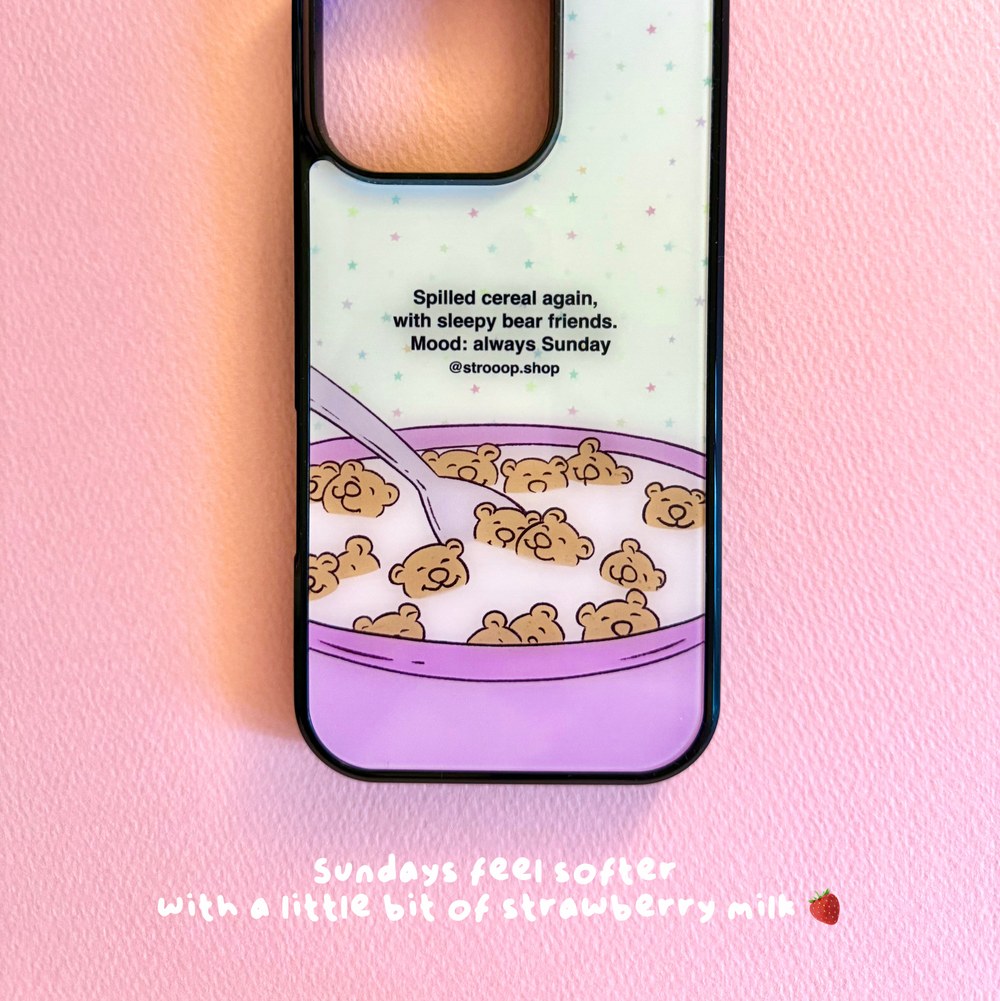 Sleepy Bear Cereal Case - Yellow 상세 이미지 3