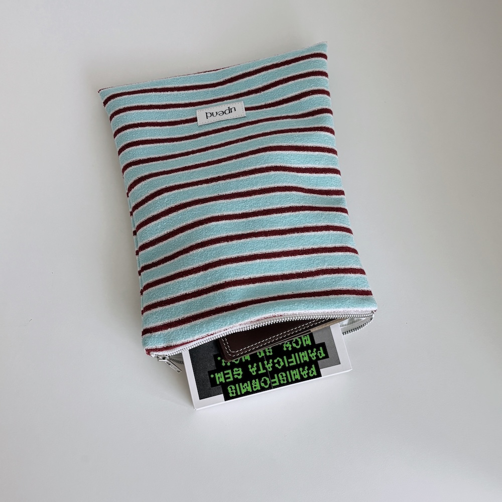 terry book pouch (sora+brown) 상세 이미지 1