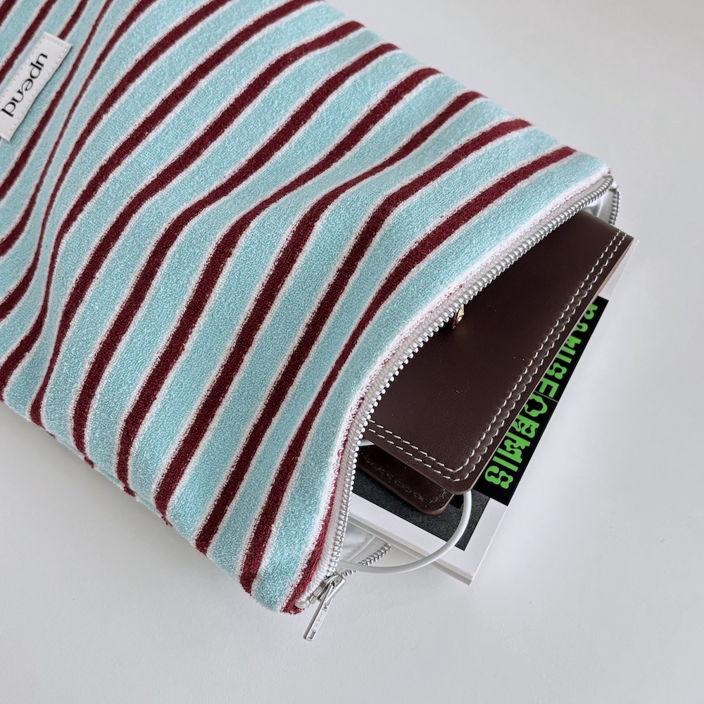terry book pouch (sora+brown) 상세 이미지 3