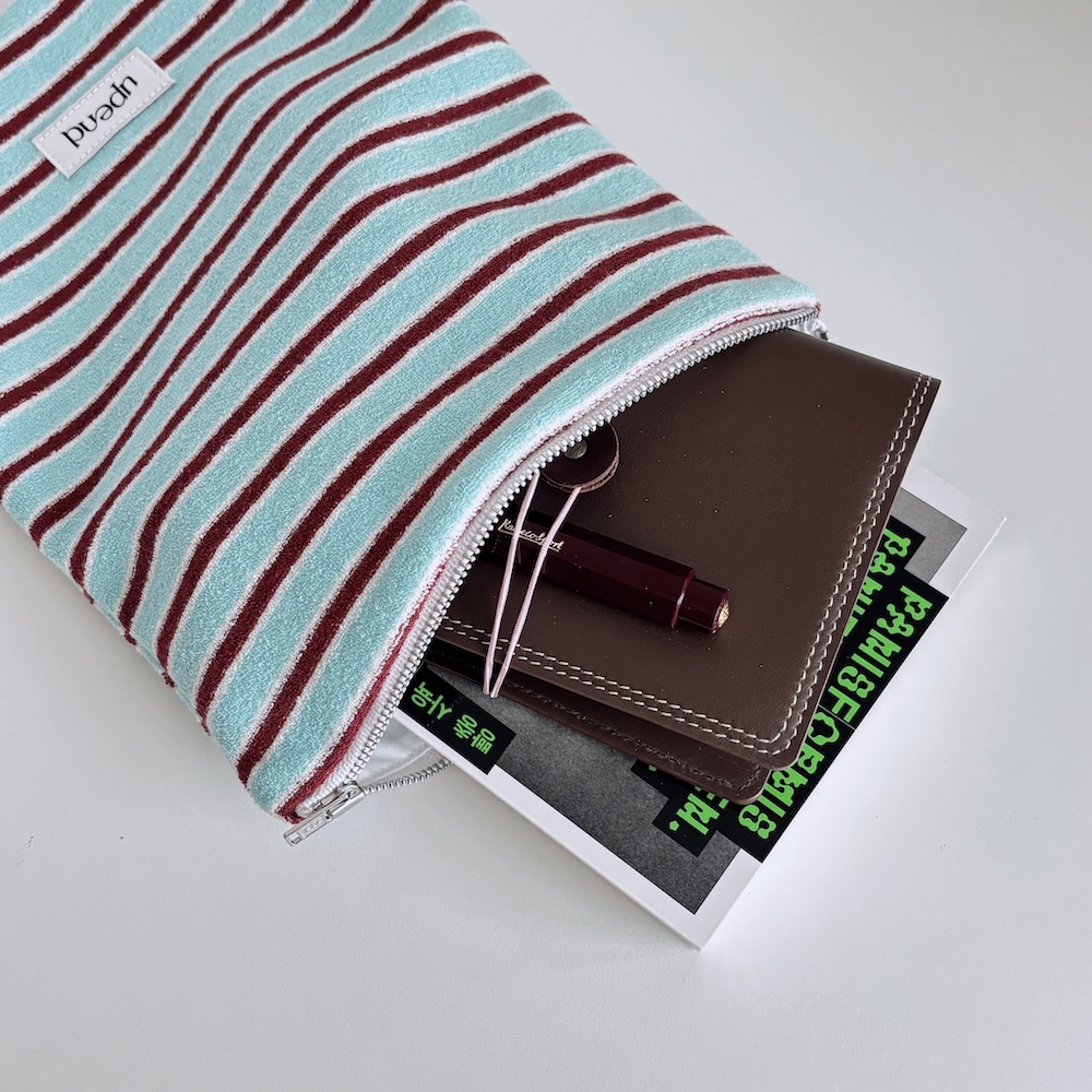 terry book pouch (sora+brown) 상세 이미지 7