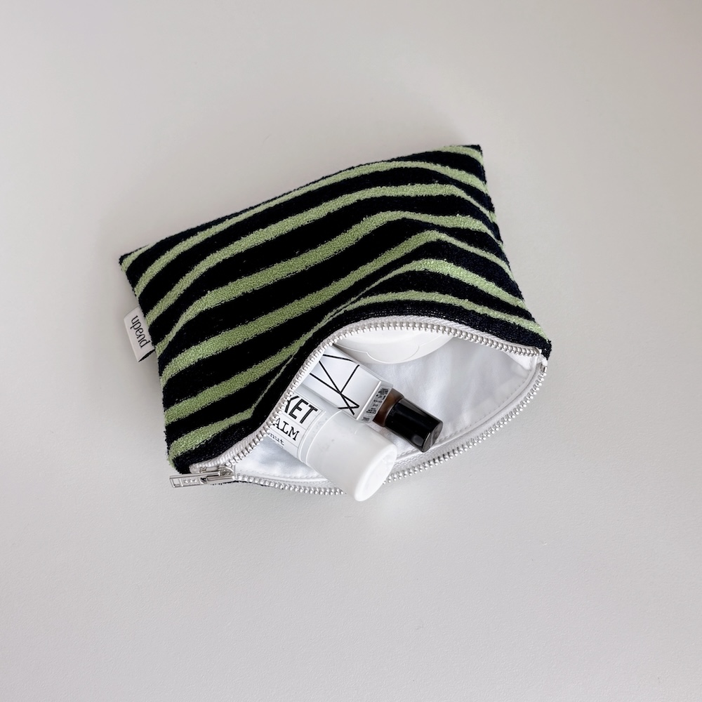 Flat Pouch (navy+green) 상세 이미지 1