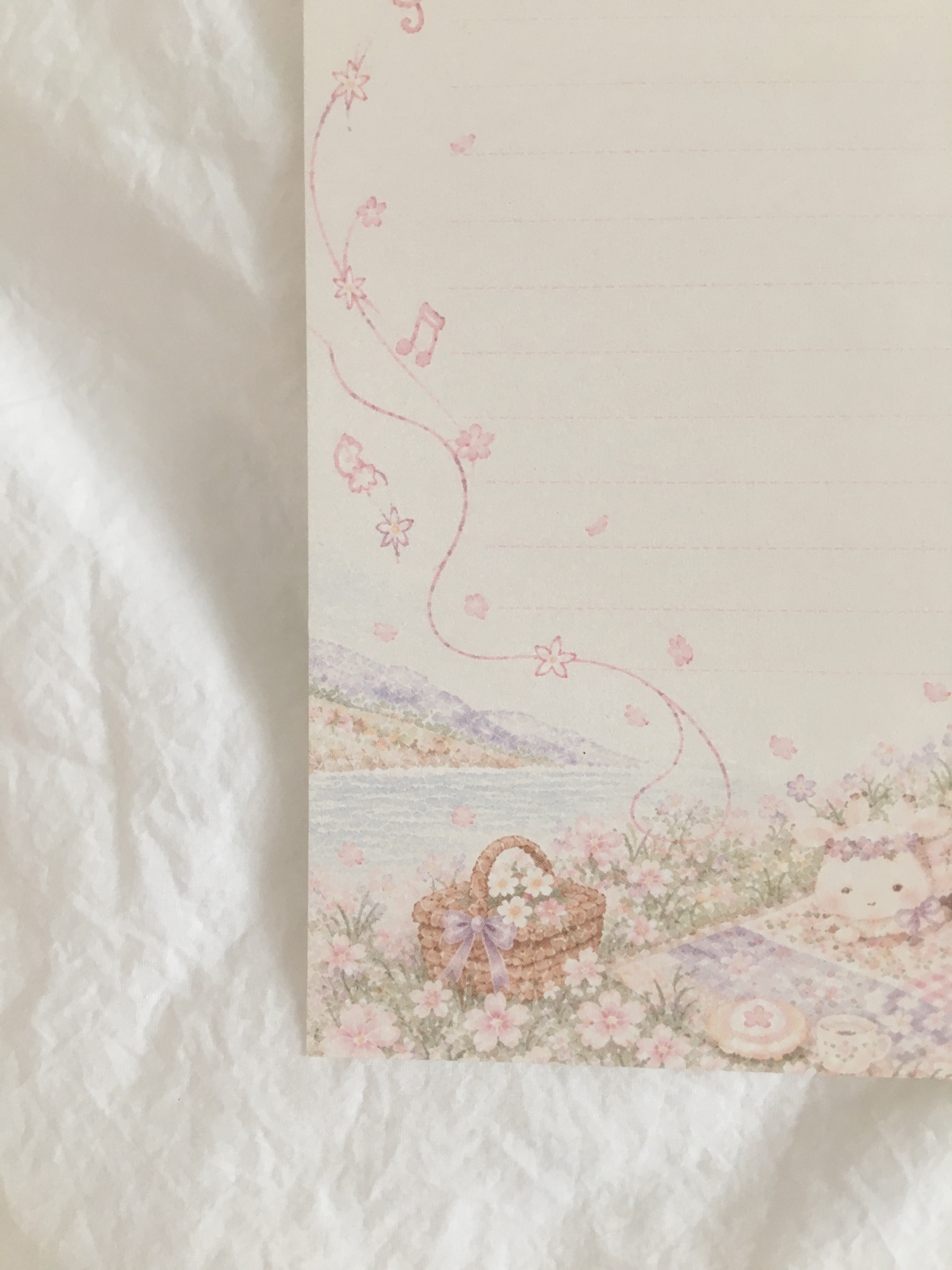 벚꽃 소풍 편지 봉투 세트 Cherry Blossom Picnic Letter Set 상세 이미지 7