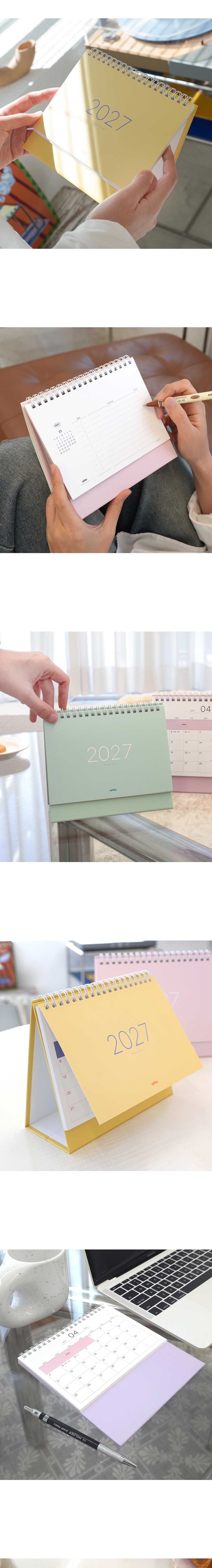 [핑크풋]봉주르 2027 탁상 달력 상세 이미지 5